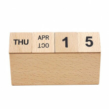 2Stk Holz Desktop Manueller Kalender Kreativer Kalender