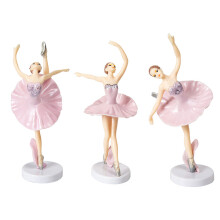 Statuetta di ballerina, ornamento per torta con gonna di tulle, topper per cupcake a tema balletto per addio al nubilato, matrimonio, baby shower,
