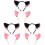 6 Kurze Down-Katzenohr-Headbands Für Kinder 3