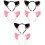 6 Kurze Down-Katzenohr-Headbands Für Kinder 4