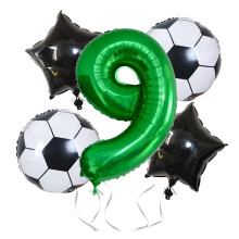 Decorațiuni pentru petrecere de ziua de naștere cu fotbal, accesorii reutilizabile pentru petrecere, baloane din folie de aluminiu pentru petrecere