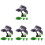 4Set Albero E Piante Viola Kit Decorazione Per Casa 3