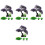 4Set Albero E Piante Viola Kit Decorazione Per Casa 4