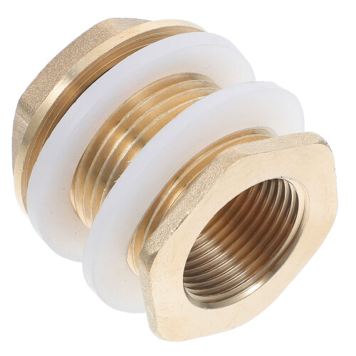 3Stück Messing Adapter Gewinde Durchgangsverschraubung PVC Anschluss 1