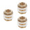 3Stück Messing Adapter Gewinde Durchgangsverschraubung PVC Anschluss 4