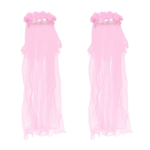 2 Unidades Faixa Floral Véu Coroa 1