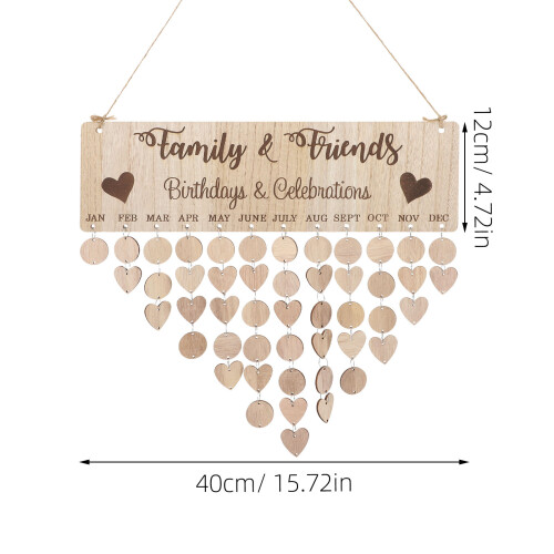 3Pcs Calendário Lembrete Para Aniversários E 1