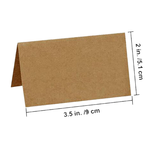 140 Desktop Naamdisplay Blank Kraftpapier Opvouwbaar 1