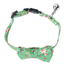 3Pcs Christmas Pet Collar With Bells Bow Tie Adjustable Cat Neck Strap
