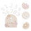 2Conjuntos Placas Decorativas Marco Bebê Natural 11
