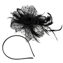 3Conjuntos Chapéus Fascinators Com Véu Preto Para Eventos E Casamentos