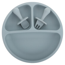 4 De Utensílios Silicone Com Dividido Para Crianças