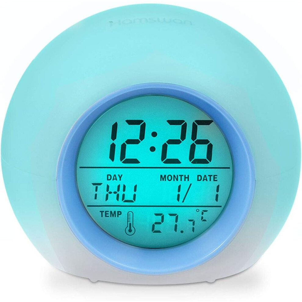 Dreamy Alarm Clock for Kids, Temperature Detect, LED Display Ensures Clear Visibility, Battery Operated for Easy Placement