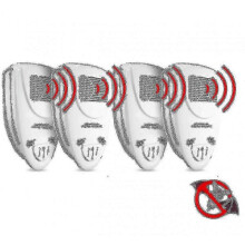 (UK PLUG, BLACK) Ultrasonic Bat Repellent Pack Of 4 - Get Rid Of Bats In 72 Hours YSC