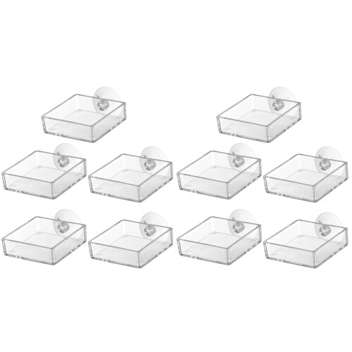 10 Pcs Aquarium Feeding Device Shrimp Feeder With Suction Cup 2