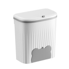 Poubelle murale suspendue, poubelle de cuisine,-gris blanc L