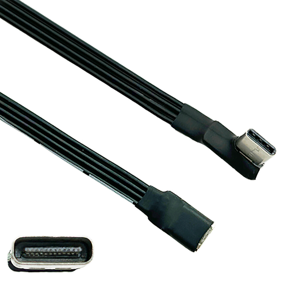 Usb C Male To Usb C Female Extension Cable 90-0.05M Side Bend 7704000272476