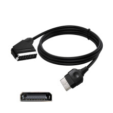 Long 1.80m RGBs SCART AV Cable for Gaming Consoles Coppers Cores