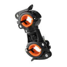 Portable Bike Flashlight Stand Orange Anti Shake Holder for Mountain and Road Cycling Riding Support Mount Aluminum