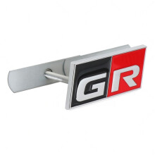 (GR Bright Silver) 1 Piece Front Grille Emblem Badge High Quality for Toyota GR GR SPORT