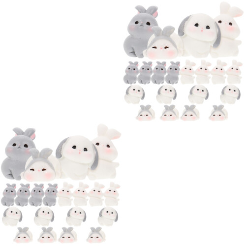 40Stk Harz Garten Deko Figuren 2