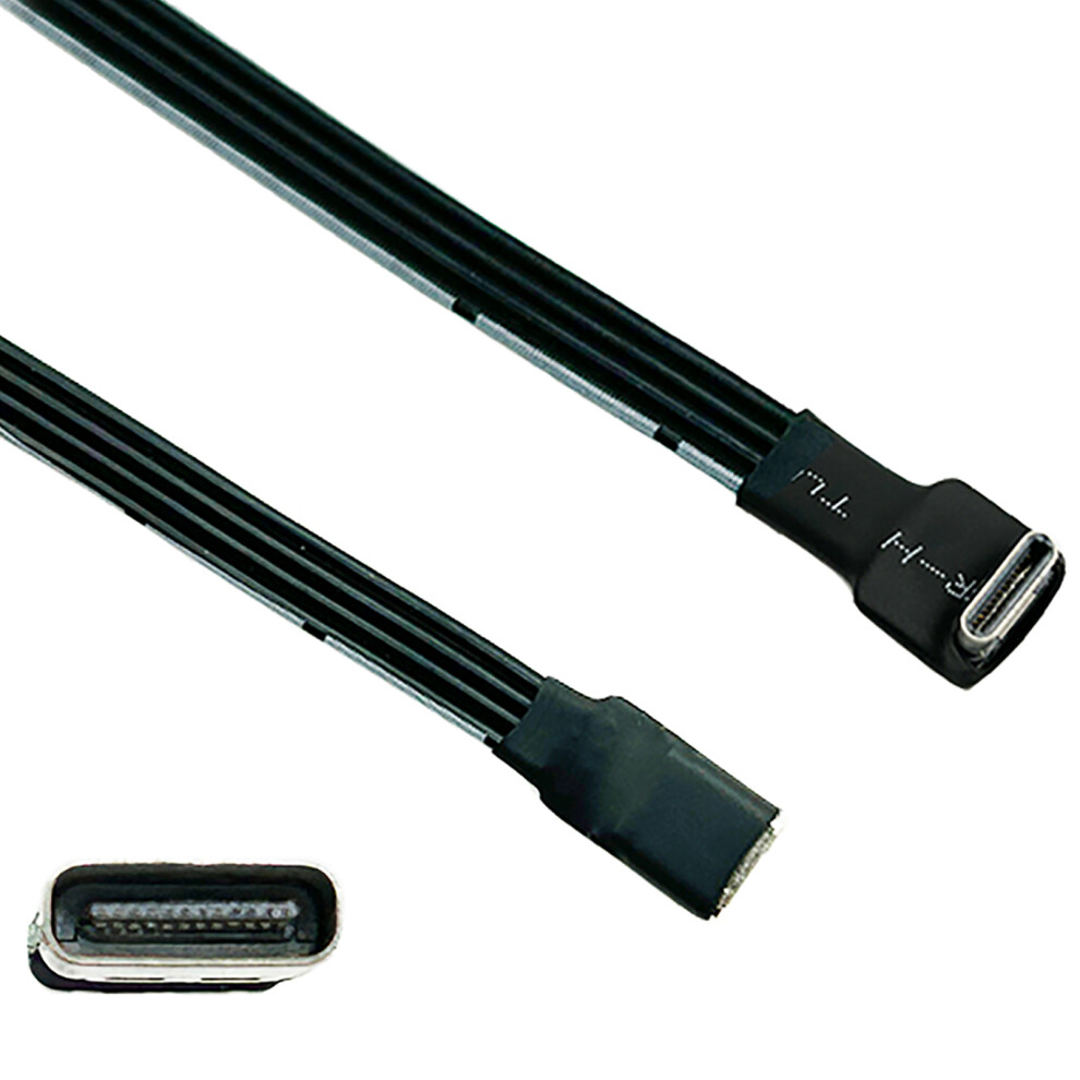 Usb C Female To Male Extension Cable 18W Charging-0.5M Elbow 7704000273305