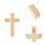 2Pcs Wooden Cross Shape Religious Home Decoration 8