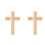 2Pcs Wooden Cross Shape Religious Home Decoration 2