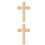 2Pcs Wooden Cross Shape Religious Home Decoration 5