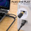 Extra Long Braideds USB A/C to USB B 2 in 1 Printer-3m Black 3
