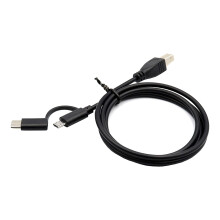 Câble de conversion Micro USB/Type-C vers USB Type-B pour-1m