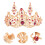 2 Sets Rhinestone Tiara Crown Earring Set 9