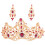 2 Sets Rhinestone Tiara Crown Earring Set 2