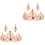 2 Sets Rhinestone Tiara Crown Earring Set 4