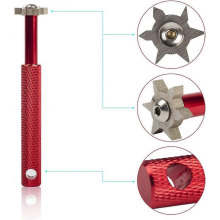 Groove Sharpener mit 6 Köpfen – Werkzeug zum Schärfen, Nachschärfen und Reinigen von Golfschläger-Grooves, kompatibel mit allen Eisen (Pitc