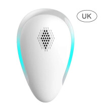 (UK, White) Ultrasonic Pest Repeller Insect Reject Electronic Mouse Rat Mosquito Control Indoor Use