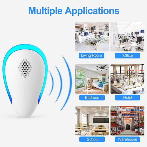 (US, White) Ultrasonic Pest Repeller Insect Reject Electronic Mouse Rat Mosquito Control Indoor Use 1
