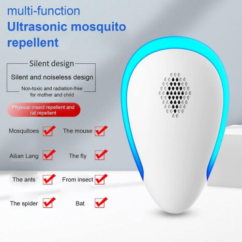 (US, White) Ultrasonic Pest Repeller Insect Reject Electronic Mouse Rat Mosquito Control Indoor Use 2