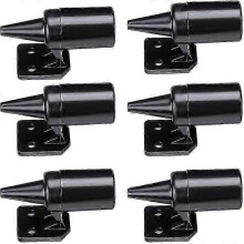 (black) 6pcs ultrasonic car alert whistle warning wild animal deer, wind powered sounding repeller alarm