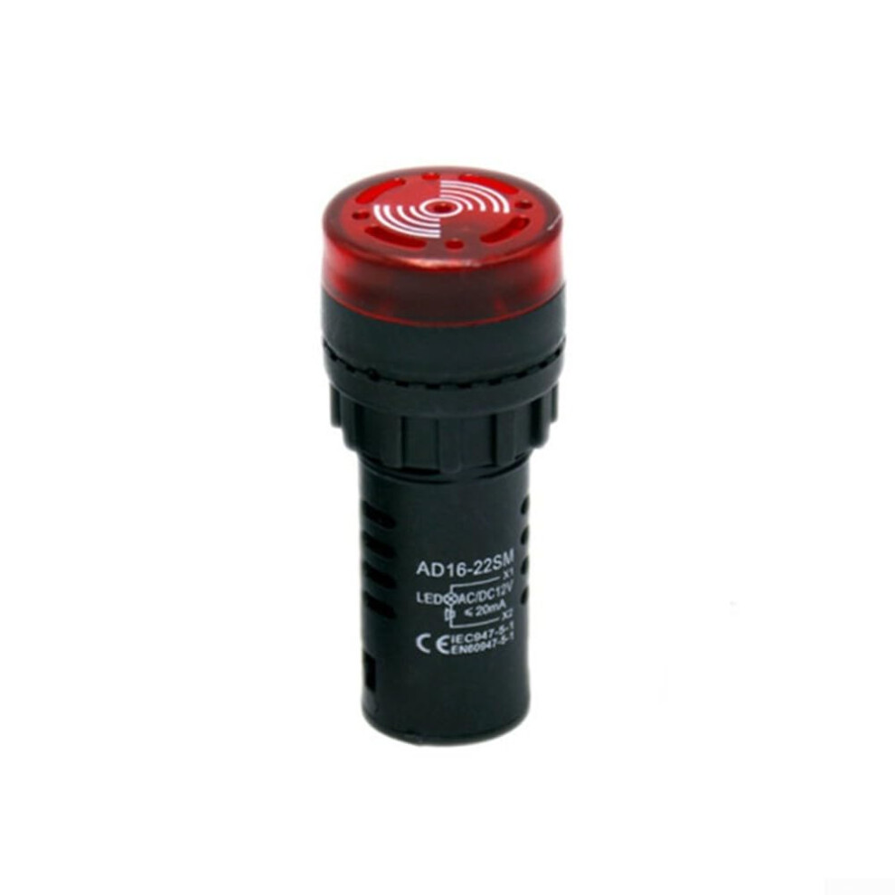 Sound Light Alarm Buzzer, Ac/Dc 220V, Red 9067246101947