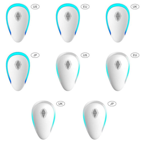 (EU, White) Ultrasonic Pest Repeller Insect Reject Electronic Mouse Rat Mosquito Control Indoor Use 2