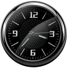Mini-Uhr mit im Dunkeln leuchtenden Zeigern, Auto-Armaturenbrettuhr mit dreifacher Befestigung, robustem, kratzfestem Metallgehäuse, kompaktes Design