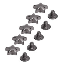 50 Stück Leder-Nieten Schrauben Set, 10 mm Stern-Nieten & 4,5 mm PH Schrauben