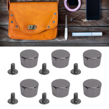 20 Stück Zinklegierung Leder-Druckknöpfe, 12mm/SilberSchwarz für Reparatur & Dekoration