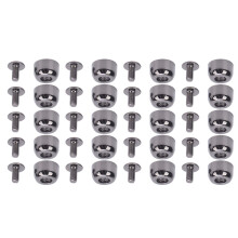 20 Stück Leder-Nieten Set 10x6mm Zinklegierung Konischer Buckethals