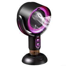 USB Rechargeable Desktop Range Hood 3000mAh 2Speed Control Removable Oil Filter Adjustable Oil Cup Compact Black Purple