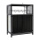 Wine Bar Cabinet with RGB Light and Outlet 1