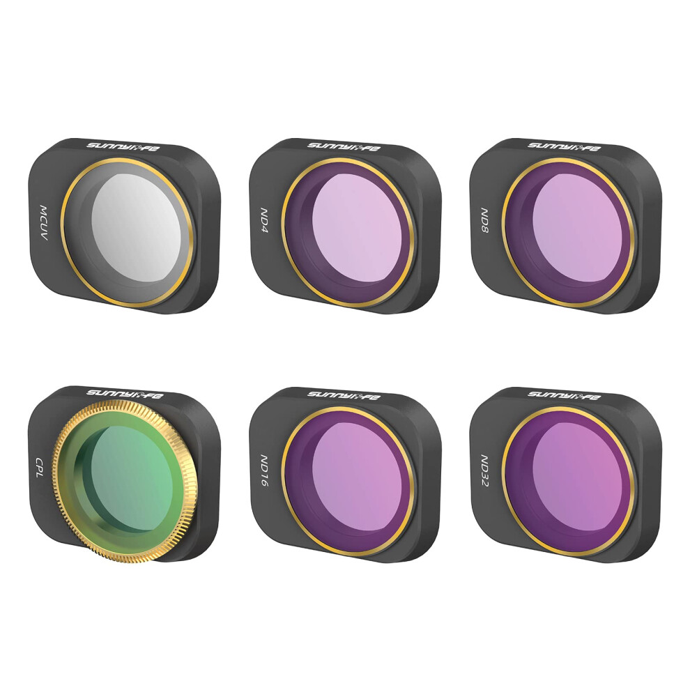 Mcuv Nd Cpl Lens Filters Kits Compatible With Dji Mini 3 Pro 6Piece Set Nd4 Nd8 Nd16 Nd32 Golden 9105992512638