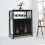 Wine Bar Cabinet with RGB Light and Outlet 6