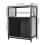Wine Bar Cabinet with RGB Light and Outlet 2